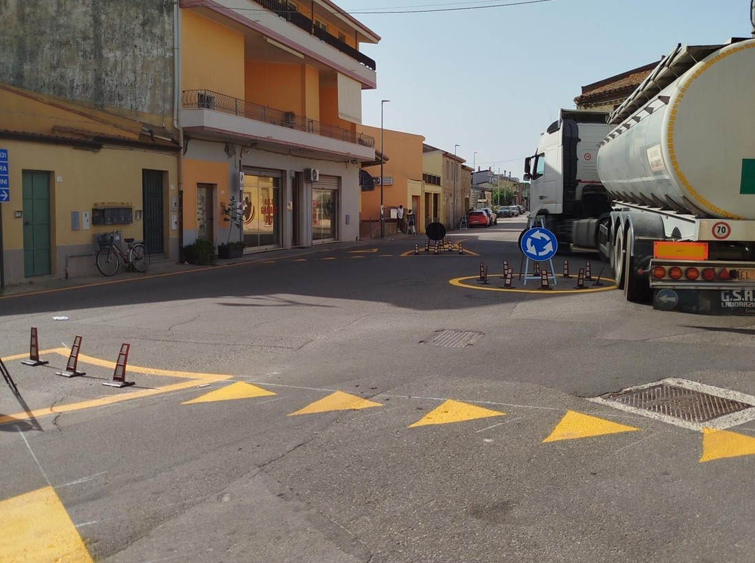 Pabillonis, iniziati i lavori per la rotatoria di via Cagliari