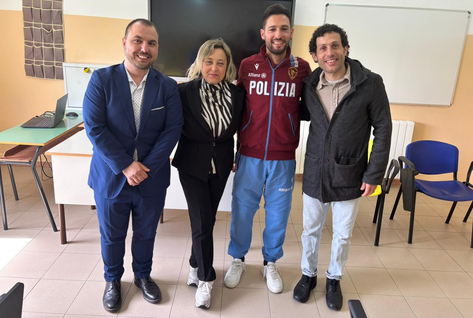 da sin. Diego Palma, Romina Di Nardi, Rosario Maddaloni e Mattia Mele