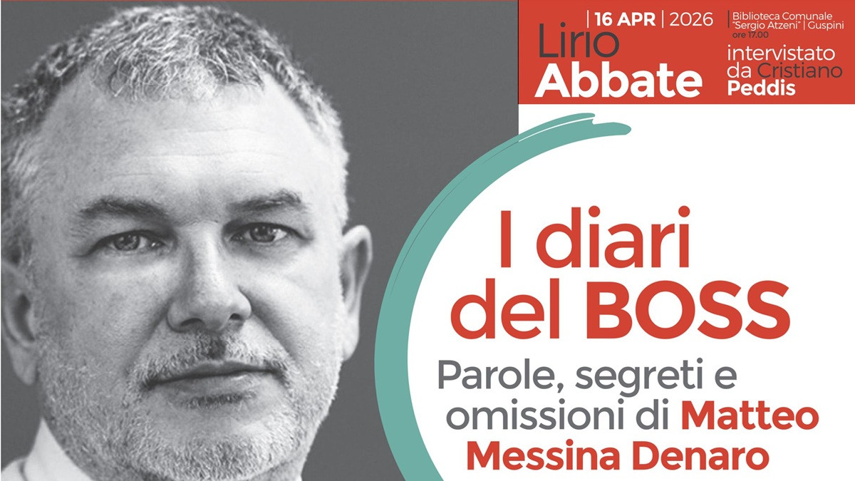 Guspini: nell’incontro di giovedì 16 aprile,Cristiano Peddis intervista Lirio Abbate l’autore de “I diari del boss” su Matteo Messina Denaro