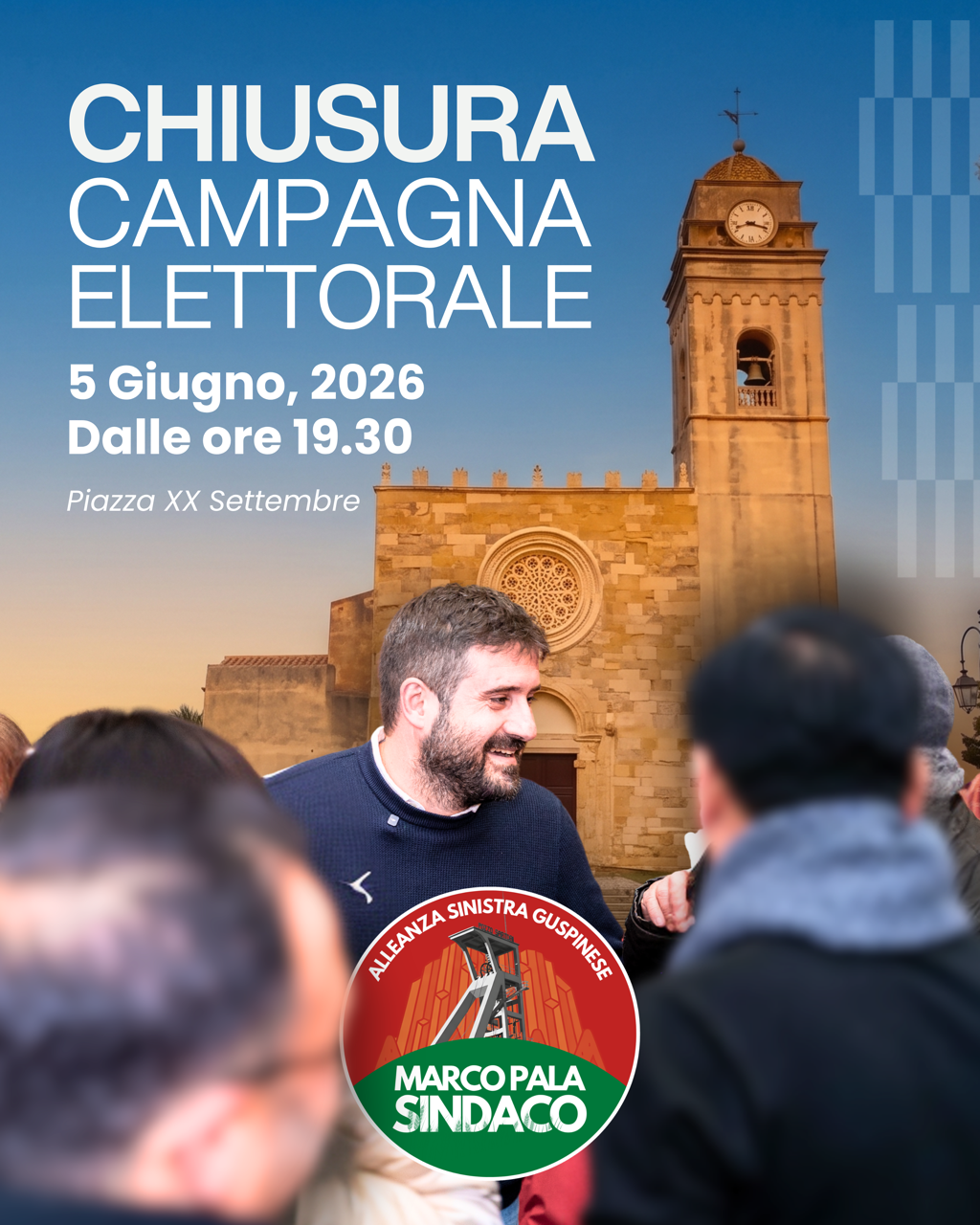 "Alleanza per la Sinistra Guspinese" Marco Pala sindaco