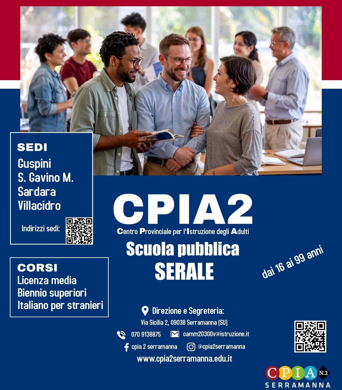 Cpia 2, aperte le iscrizioni ai corsi serali nel Medio Campidano