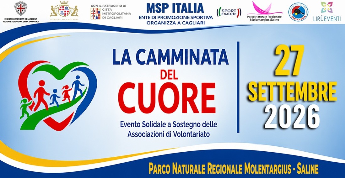 Cagliari, il 27 settembre "La Camminata del cuore"
