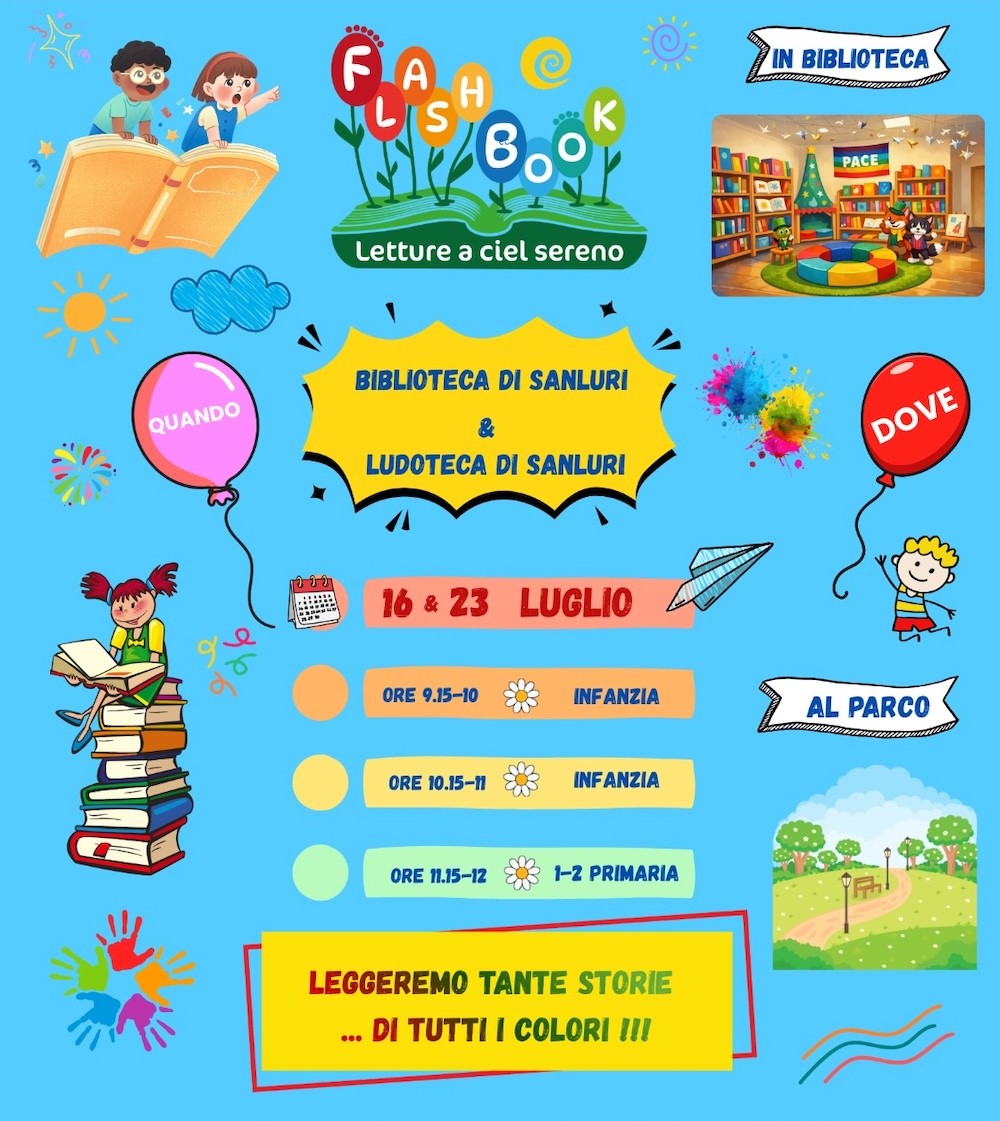 Sanluri: Flashbook, letture ad alta voce in biblioteca 