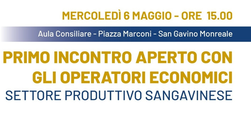 San Gavino, incontro con gli operatori economici