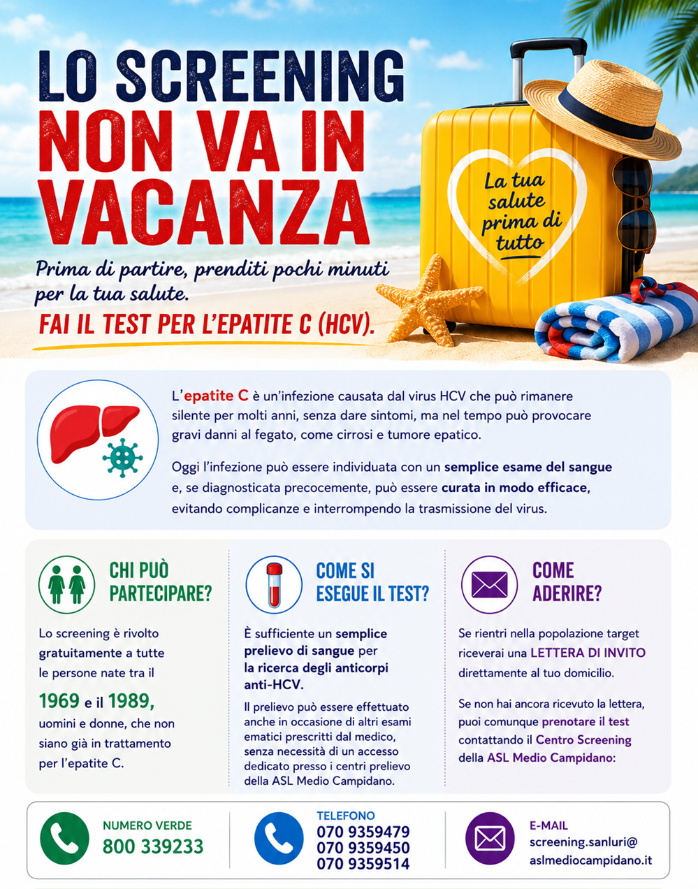 Screening gratuito per l'epatite C, non rimandare il test