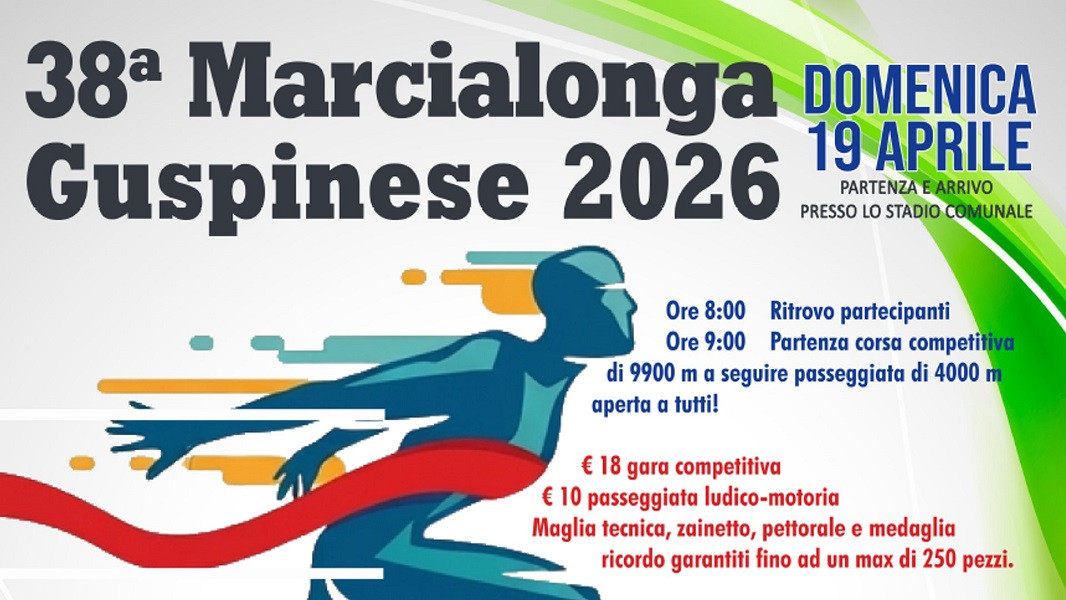 Guspini: domenica 19 aprile 38ª edizione della Marcialonga Guspinese