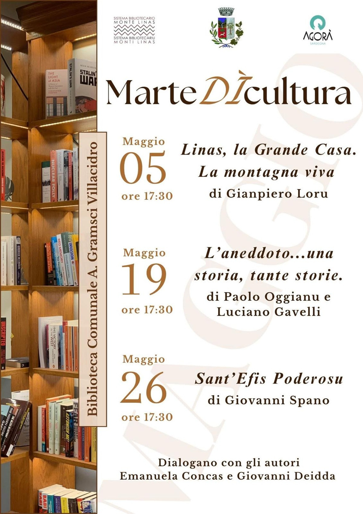 “MarteDì Cultura”, incontri alla biblioteca Gramsci di Villacidro