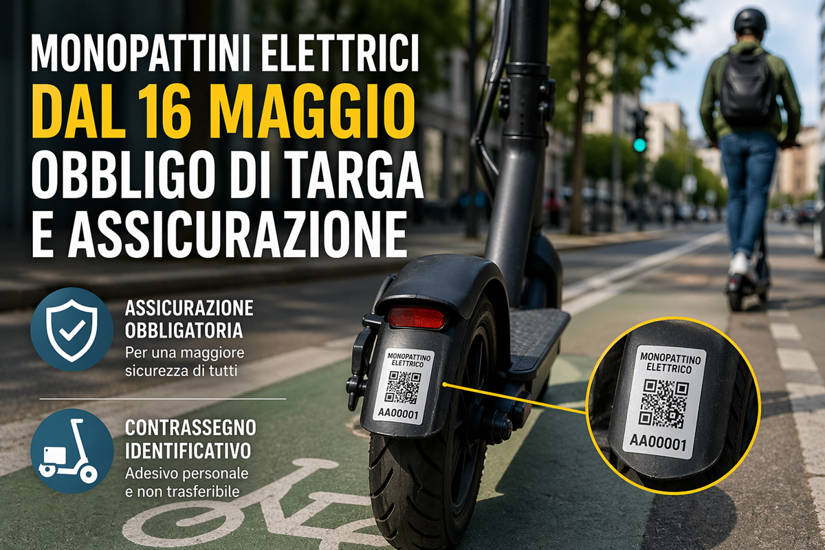 Guspini: dal 16 maggio targa e assicurazione per i monopattini