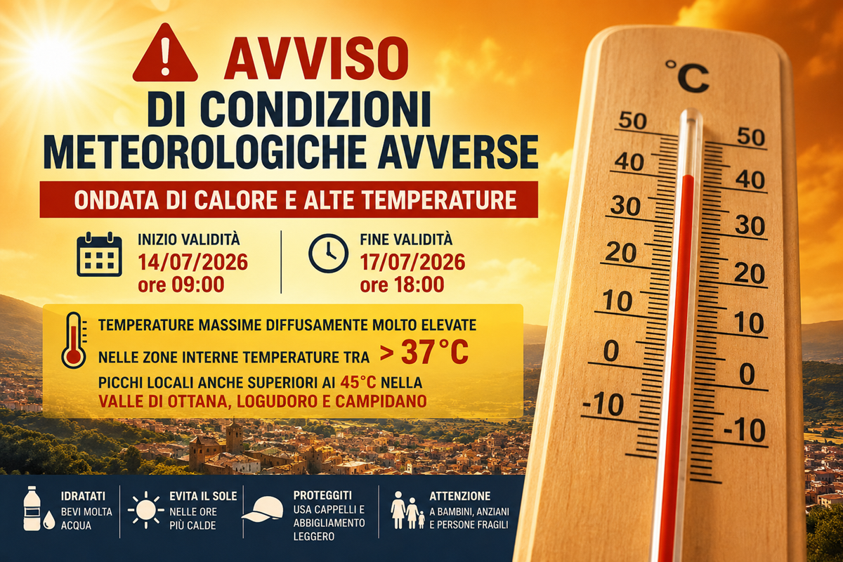 Ondata di calore in Sardegna: allerta fino al 17 luglio