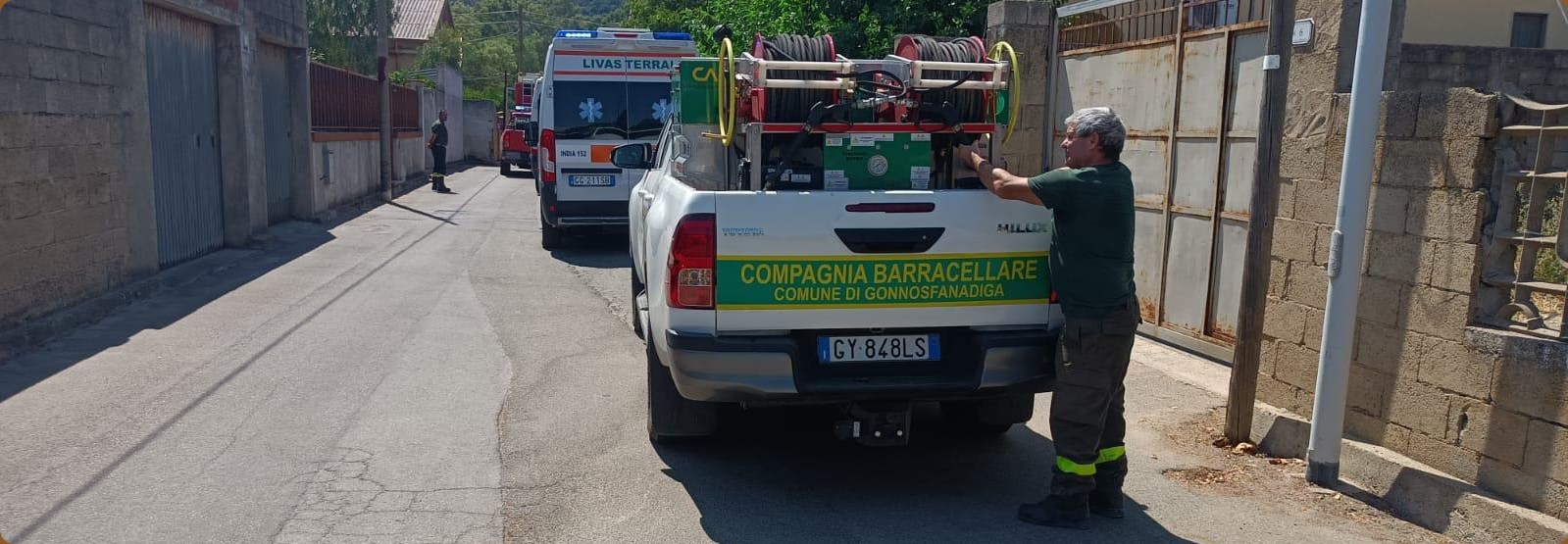 Gonnosfanadiga, incendio in un garage in via Leopardi
