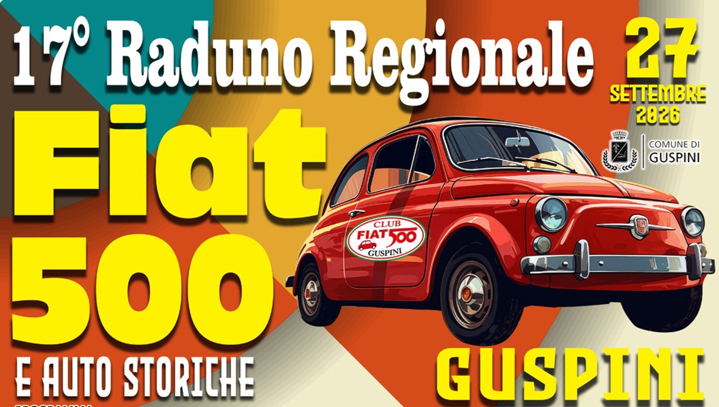 Guspini: 17° raduno regionale Fiat 500 e auto storiche
