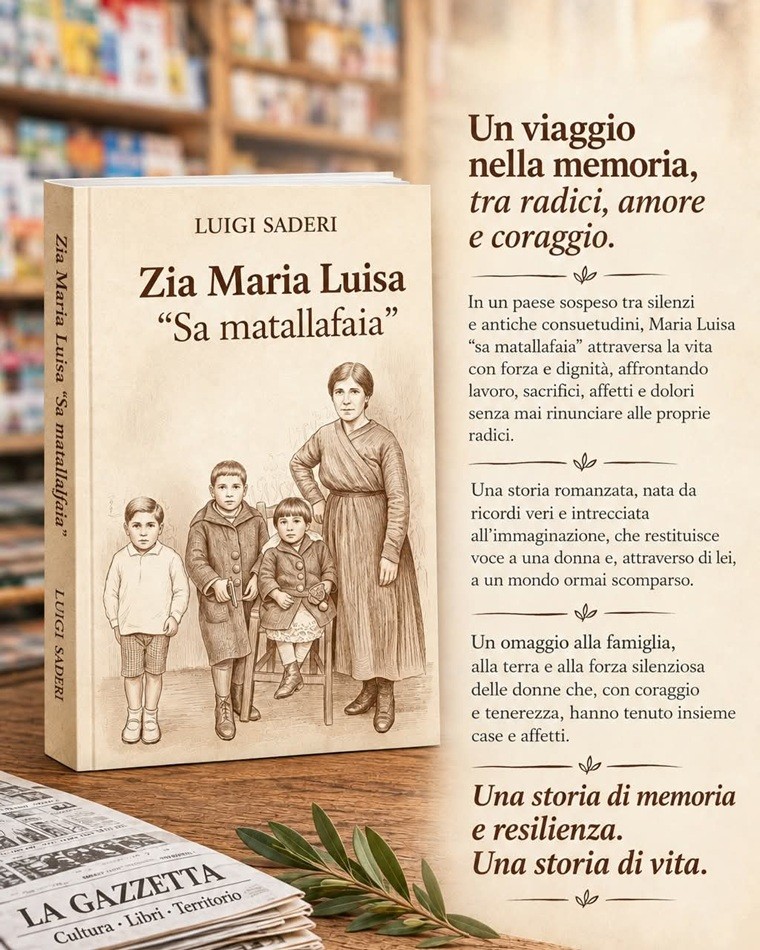 Arbus, Luigi Saderi con Zia Maria Luisa "Sa mataffalaia" inaugura l'Anno Accademico 2026/2027 dell'UTE