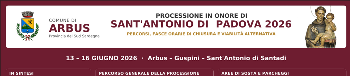 Sant’Antonio 2026, viabilità e chiusure lungo il percorso