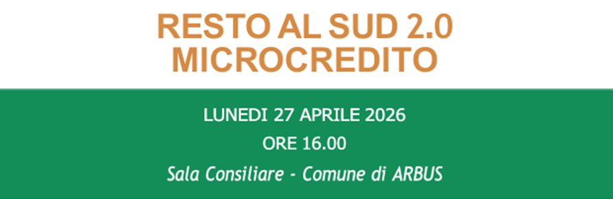 Arbus: seminario su Resto al Sud e microcredito