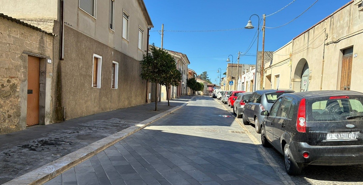 Sanluri: conclusi i lavori e pronta la riapertura di via Orsini